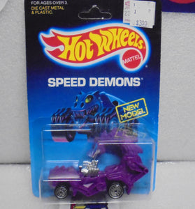1988 HOT WHEELS SPEED DEMONS PURPLE RODZILLA UNPUNCHED CARD