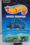 1988 HOT WHEELS SPEED DEMONS GREEN FANGSTER w/BLACKWALLS