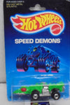 1988 HOT WHEELS SPEED DEMONS GREEN FANGSTER w/BLACKWALLS