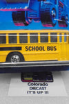 1988 HOT WHEELS WORKHORSES YELLOW SCHOOL BUS UNPUNCHED CARD