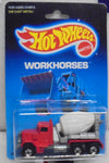 1988 HOT WHEELS WORKHORSES RED PETERBILT CEMENT MIXER