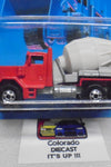 1988 HOT WHEELS WORKHORSES RED PETERBILT CEMENT MIXER