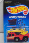 1988 HOT WHEELS WORKHORSES RED FLAME STOPPER UNPUNCHED CARD