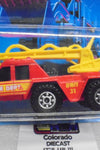 1988 HOT WHEELS WORKHORSES RED FLAME STOPPER UNPUNCHED CARD