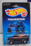 1988 HOT WHEELS TRAILBUSTERS BLACK BAJA BREAKER VAN w/BLACKWALLS