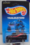 1988 HOT WHEELS TRAILBUSTERS BLACK BAJA BREAKER VAN UNPUNCHED CARD w/CT WHEELS