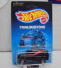 1988 HOT WHEELS TRAILBUSTERS BLACK BAJA BREAKER VAN UNPUNCHED CARD w/CT WHEELS