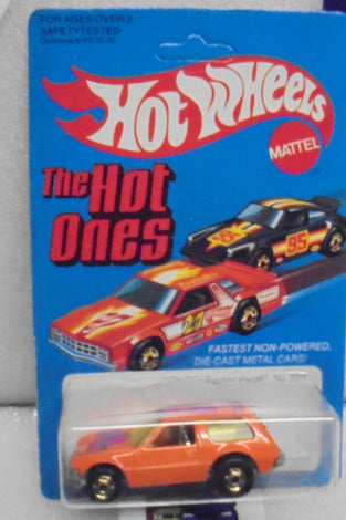 1981 HOT WHEELS THE HOT ONES ORANGE PACKIN' PACER UNPUNCHED CARD