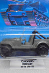 1986 HOT WHEELS ACTION COMMAND GREEN CAMO ROLL PATROL JEEP CJ