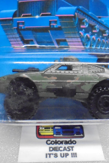 1986 HOT WHEELS ACTION COMMAND GREEN CAMO STING ROD UNPUNCHED CARD