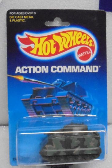 1986 HOT WHEELS ACTION COMMAND GREEN CAMO COMMAND TANK