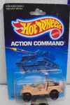 1986 HOT WHEELS ACTION COMMAND TAN ROLL PATROL JEEP CJ