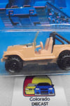 1986 HOT WHEELS ACTION COMMAND TAN ROLL PATROL JEEP CJ