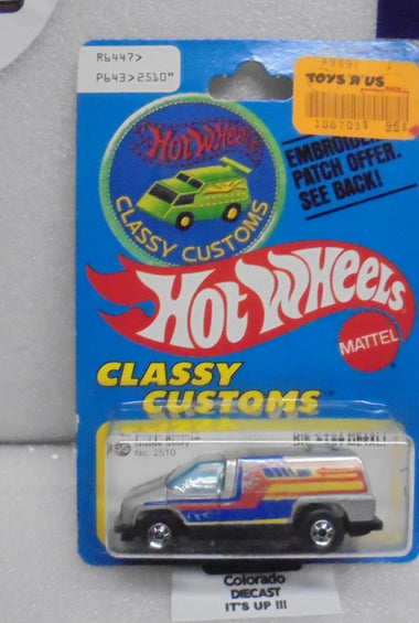 1975 HOT WHEELS CLASSY CUSTOMS GREY INSIDE STORY VAN PATCH CARD