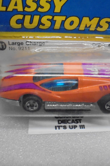 1977 HOT WHEELS CLASSY CUSTOMS ORANGE LARGE CHARGE PATCH CARD