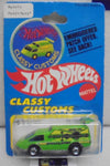 1975 HOT WHEELS CLASSY CUSTOMS GREEN SPOILER SPORT 2 REAR WNDOWS PATCH CARD