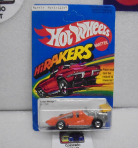 1981 HOT WHEELS HIRAKERS ORANGE TURBO WEDGE UNPUNCHED CARD