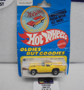 1977 HOT WHEELS OLDIES BUT GOODIES YELLOW '57 T-BIRD PATCH CARD