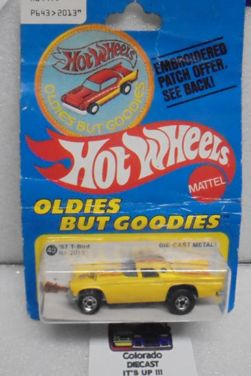 1977 HOT WHEELS OLDIES BUT GOODIES YELLOW '57 T-BIRD PATCH CARD