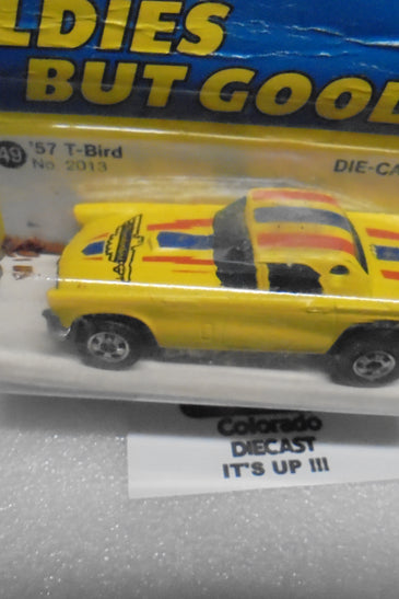 1977 HOT WHEELS OLDIES BUT GOODIES YELLOW '57 T-BIRD PATCH CARD