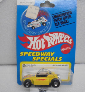 1977 HOT WHEELS SPEEDWAY SPECIALS YELLOW ROCK BUSTER PATCH CARD
