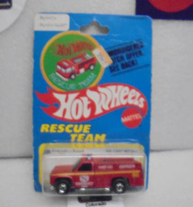 1977 HOT WHEELS RESCUE TEAM RED RESCUE RANGER PATCH CARD