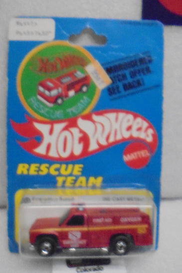 1977 HOT WHEELS RESCUE TEAM RED RESCUE RANGER PATCH CARD