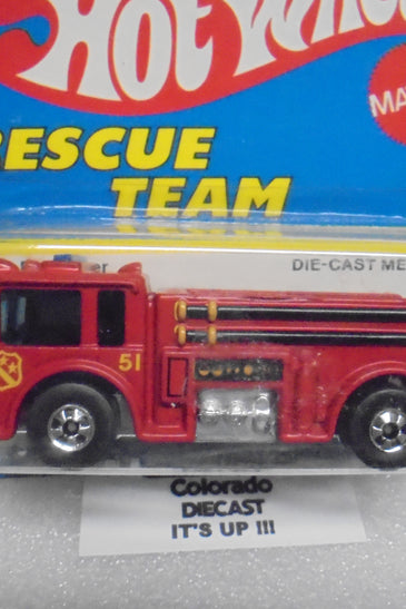 1977 HOT WHEELS RESCUE TEAM RED FIRE EATER PATCH CARD