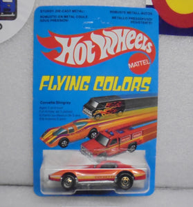 1979 HOT WHEELS FLYING COLORS RED CORVETTE STINGRAY UNPUNCHED INTERNATIONAL CARD