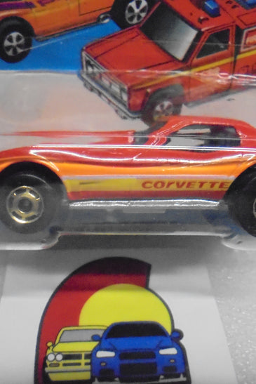 1979 HOT WHEELS FLYING COLORS RED CORVETTE STINGRAY UNPUNCHED INTERNATIONAL CARD