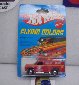 1979 HOT WHEELS FLYING COLORS RED RESCUE RANGER INTERNATIONAL CARD