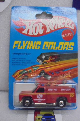 1979 HOT WHEELS FLYING COLORS RED RESCUE RANGER INTERNATIONAL CARD