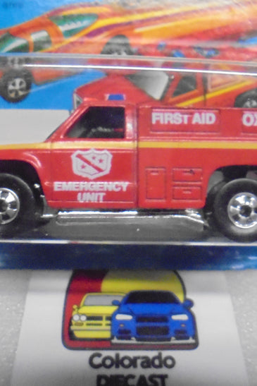 1979 HOT WHEELS FLYING COLORS RED RESCUE RANGER INTERNATIONAL CARD