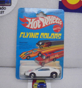 1979 HOT WHEELS FLYING COLORS WHITE ROYAL FLASH INTERNATIONAL CARD