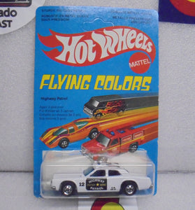 1979 HOT WHEELS FLYING COLORS WHITE HIGHWAY PATROL UNPUNCHED INTERNATIONAL CARD