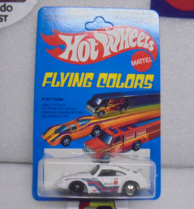 1979 HOT WHEELS FLYING COLORS ERROR WHITE P-911 TURBO PORSCHE UNPUNCHED INTERNATIONAL CARD