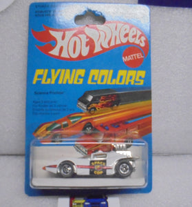 1979 HOT WHEELS FLYING COLORS WHITE SCIENCE FRICTION INTERNATIONAL CARD