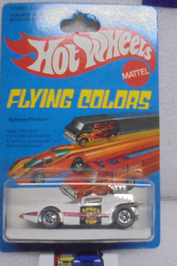 1979 HOT WHEELS FLYING COLORS WHITE SCIENCE FRICTION INTERNATIONAL CARD