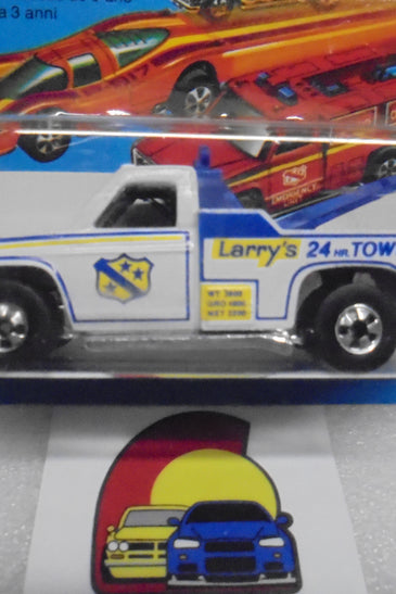 1979 HOT WHEELS FLYING COLORS WHITE RAMBLIN' WRECKER INTERNATIONAL CARD