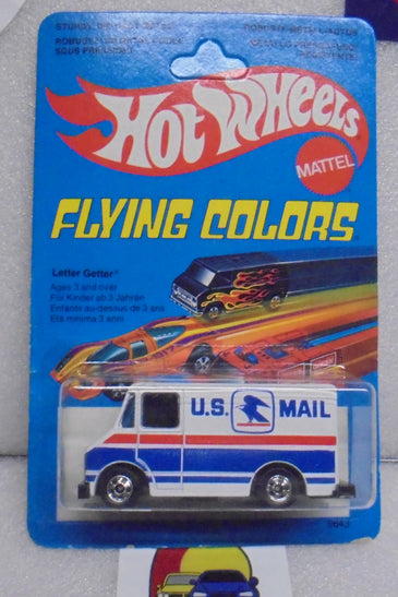 1979 HOT WHEELS FLYING COLORS WHITE LETTER GETTER UNPUNCHED INTERNATIONAL CARD