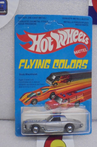 1979 HOT WHEELS FLYING COLORS SILVER STUTZ BLACKHAWK INTERNATIONAL UNPUNCHED CARD