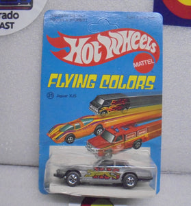 1975 HOT WHEELS FLYING COLORS SILVER JAGUAR XJS UNPUNCHED CARD