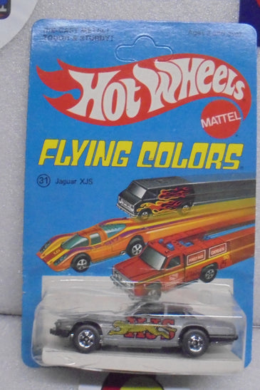 1975 HOT WHEELS FLYING COLORS SILVER JAGUAR XJS UNPUNCHED CARD