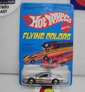 1979 HOT WHEELS FLYING COLORS SILVER RACE BAIT 308 FERRARI UNPUNCHED INTERNATIONAL CARD