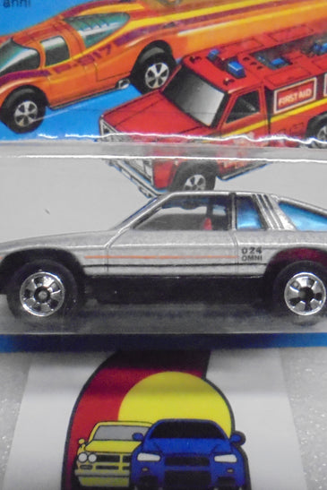 1979 HOT WHEELS FLYING COLORS SILVER OMNI 024 UNPUNCHED INTERNATIONAL CARD