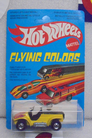 1979 HOT WHEELS FLYING COLORS YELLOW SAND DRIFTER UNPUNCHED INTERNATIONAL CARD