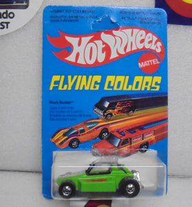 1979 HOT WHEELS FLYING COLORS GREEN ROCK BUSTER INTERNATIONAL CARD