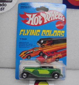 1979 HOT WHEELS FLYING COLORS GREEN '31 DOOZIE INTERNATIONAL CARD