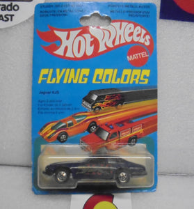 1979 HOT WHEELS FLYING COLORS BLUE JAGUAR XJS INTERNATIONAL CARD
