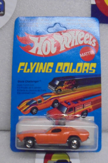 1979 HOT WHEELS FLYING COLORS ORANGE DIXIE CHALLENGER UNPUNCHED INTERNATIONAL CARD